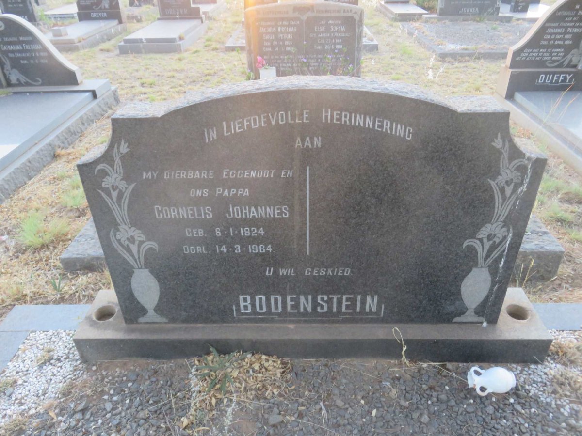 BODENSTEIN Cornelis Johannes 1924-1964
