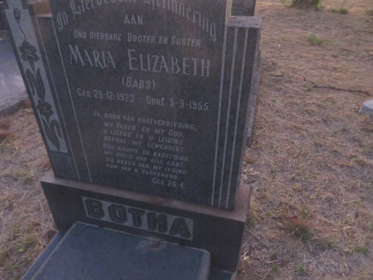 BOTHA Maria Elizabeth 1923-1955