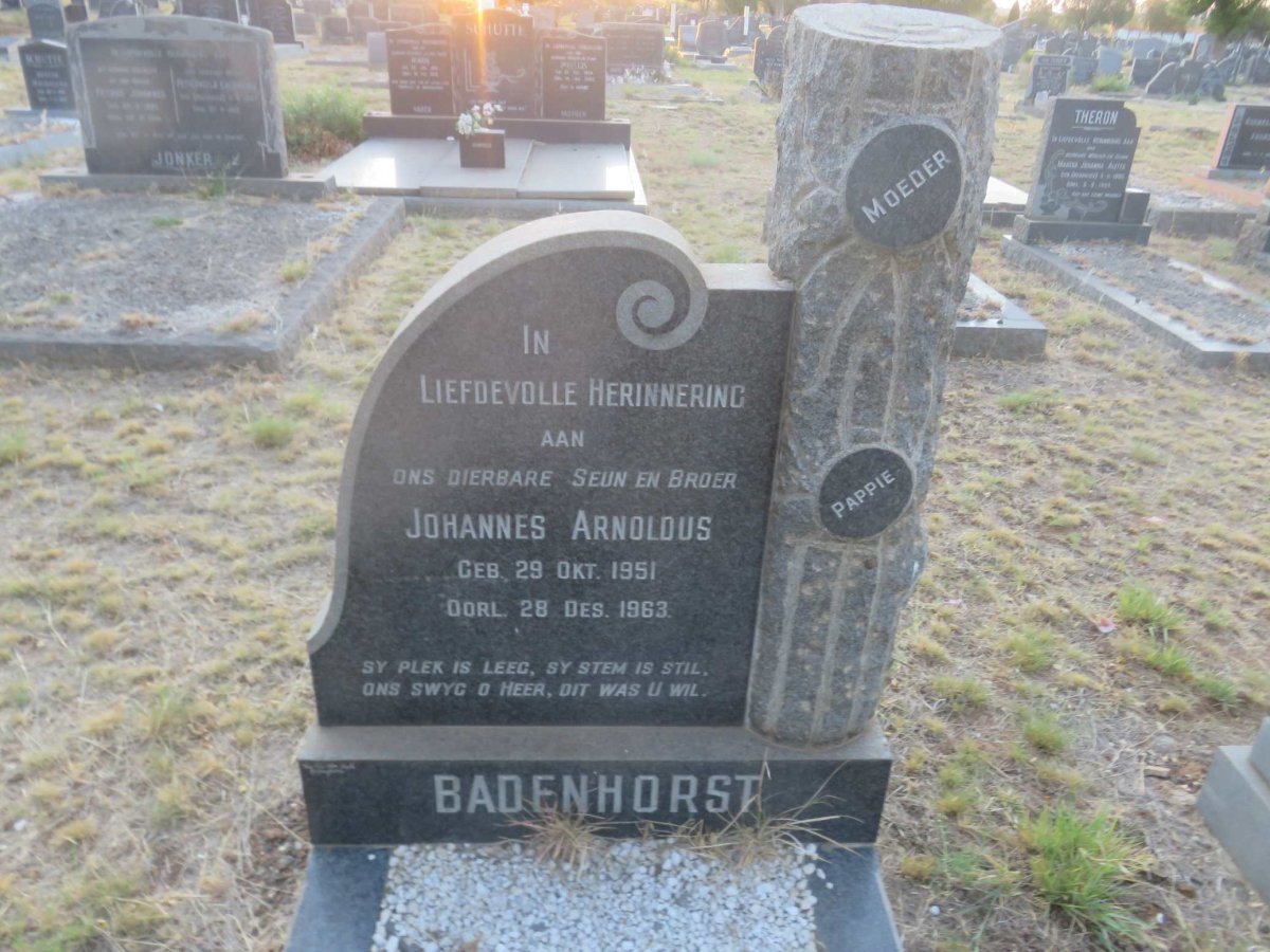 BADENHORST Johannes Arnoldus 1951-1963