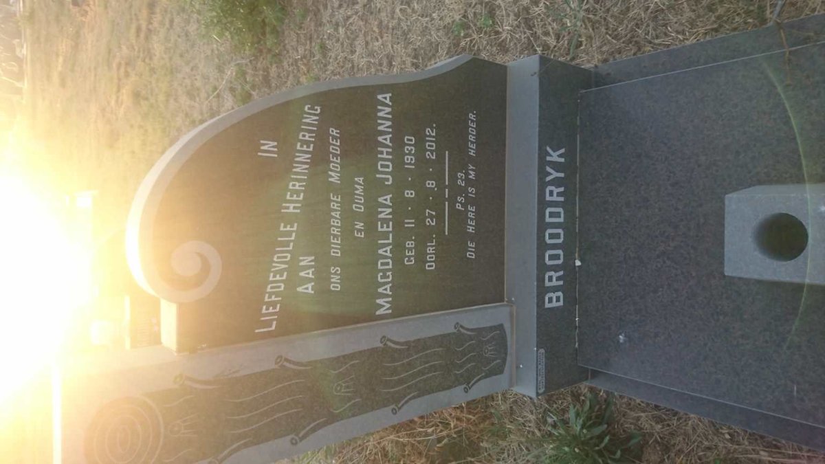 BROODRYK Magdalena Johanna 1930-2012