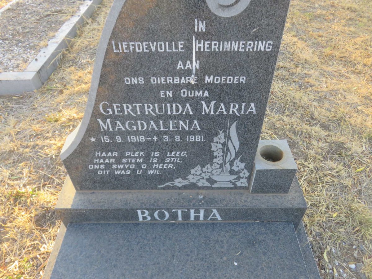 BOTHA Gertruida Maria Magdalena 1918-1981