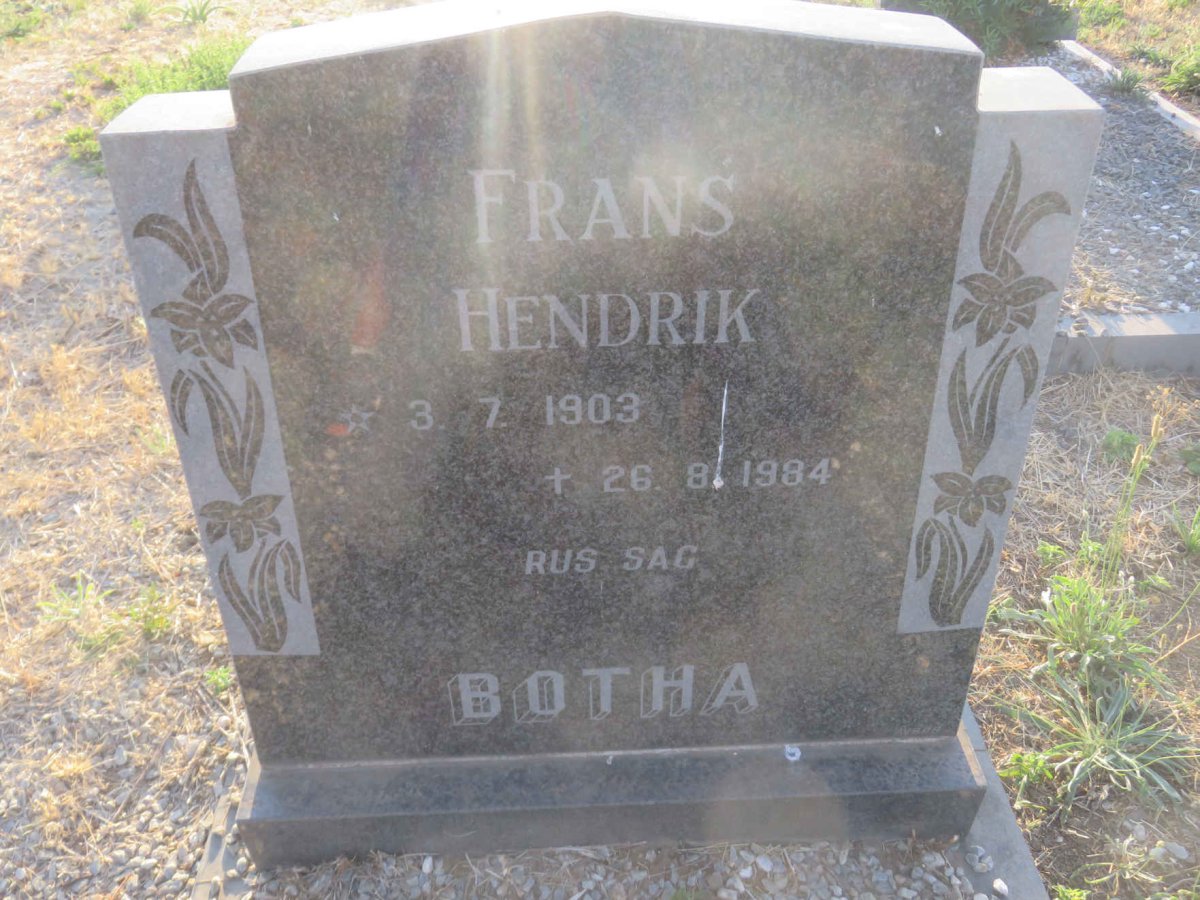 BOTHA Frans Hendrik 1903-1984