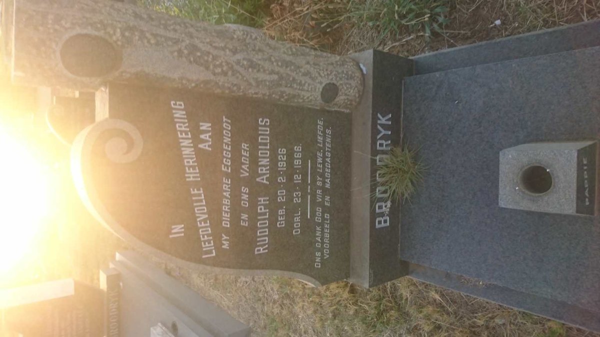 BROODRYK Rudolph Arnoldus 1926-1966