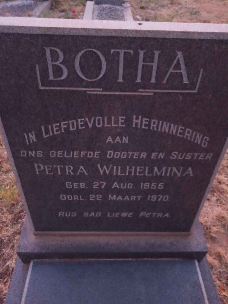 BOTHA Petra Wilhelmina 1955-1970
