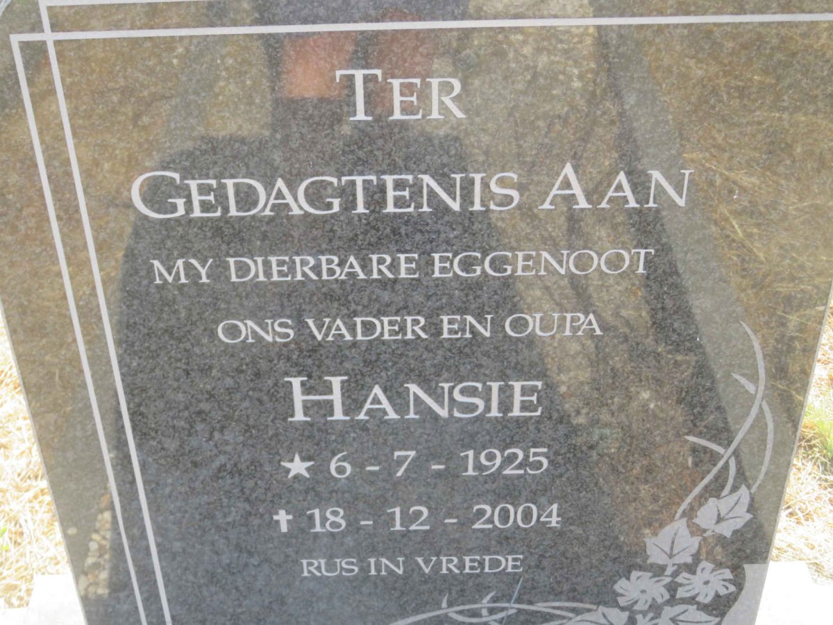 BEER Hansie, de 1925-2004