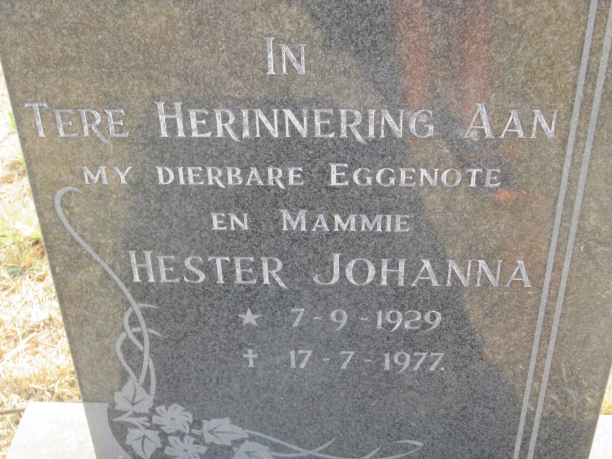 BEER Hester Johanna, de 1929-1977