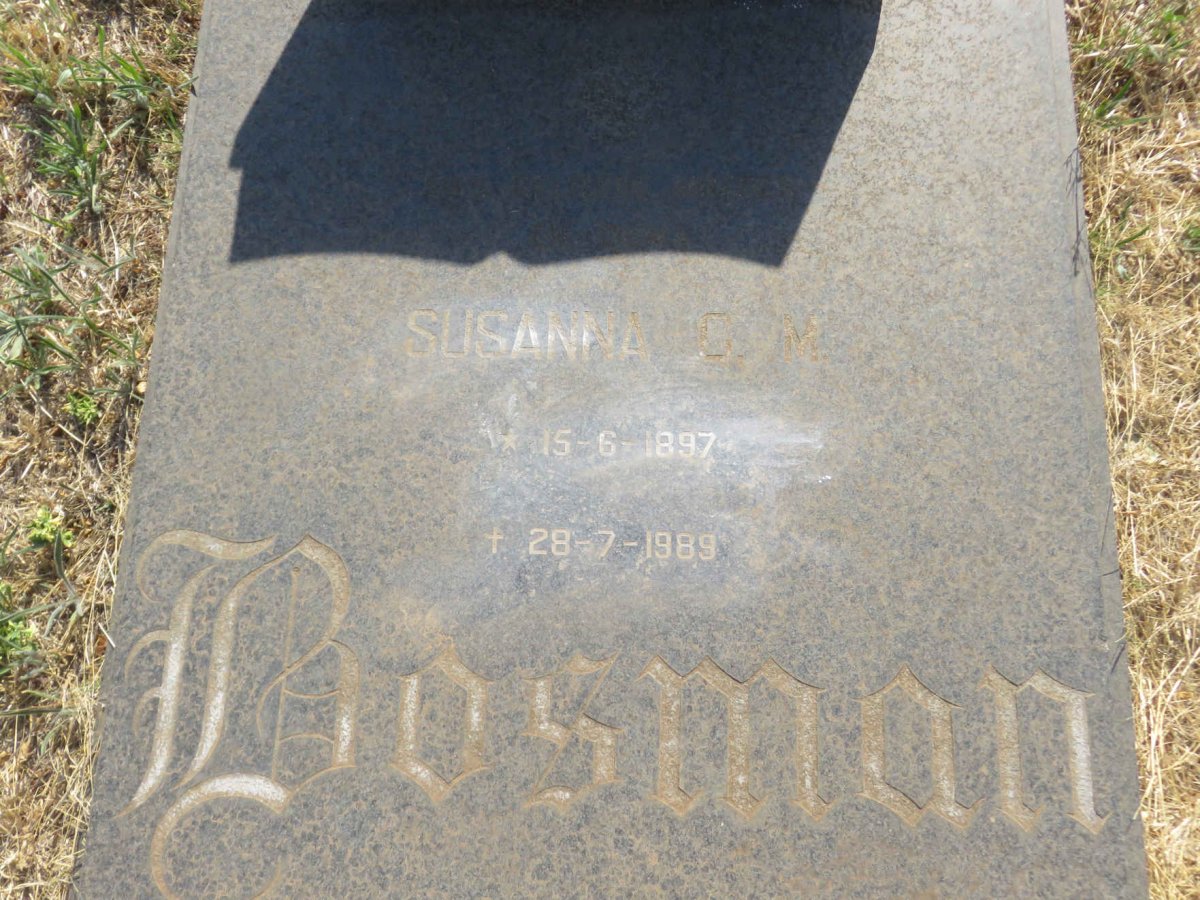 BOSMAN Susanna C.M. 1897-1989