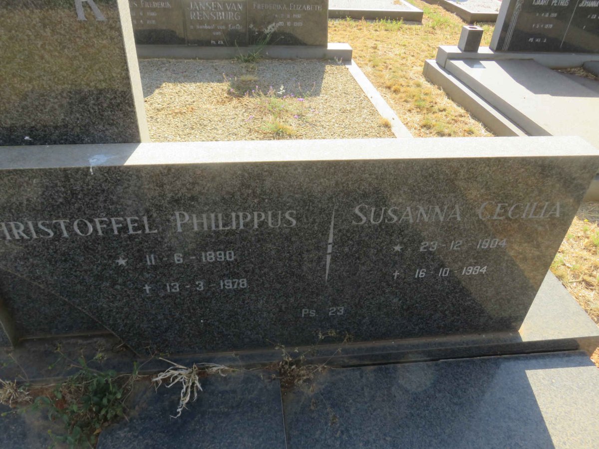 BUCHNER Christoffel Philippus 1890-1978 &amp; Susanna Cecilia 1904-1984