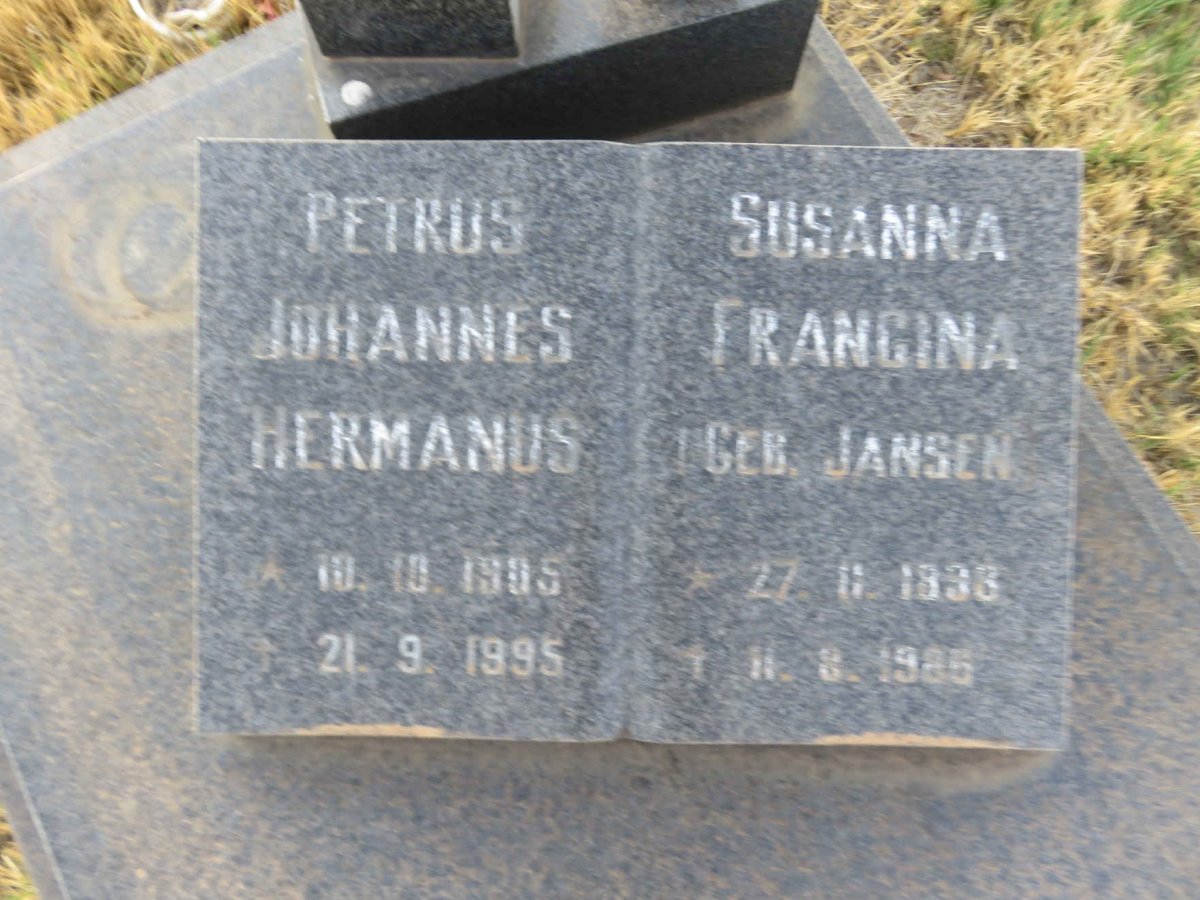 BOTHA Petrus Johannes Hermanus 1905-1995 &amp; Susanna Francina JANSEN 1898-1986