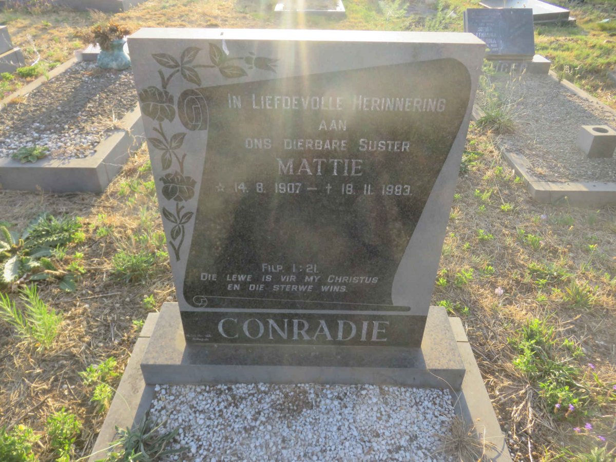 CONRADIE Mattie 1907-1983