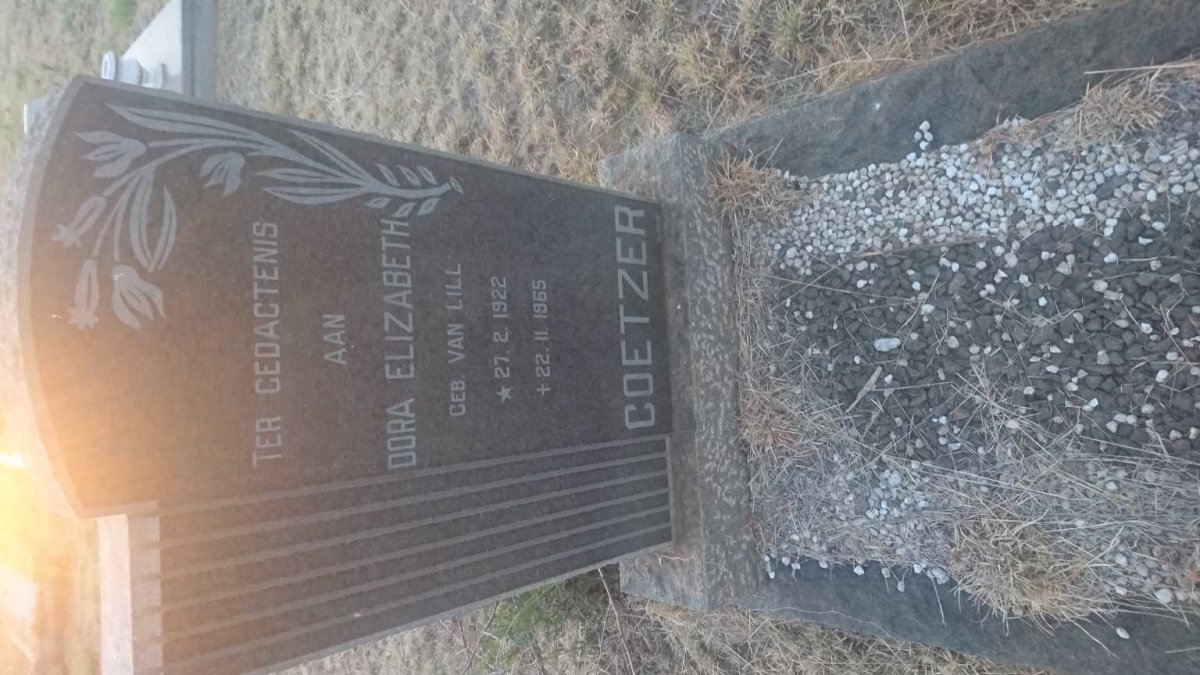 COETZER Dora Elizabeth nee VAN LILL 1922-1965