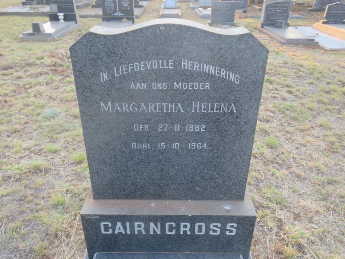 CAIRNCROSS Margaretha Helena 1882-1964