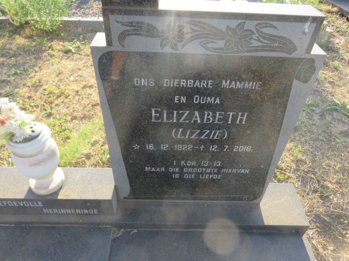 CALITZ Elizabeth 1922-2016