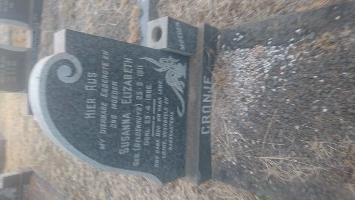 CRONJE Susanna Elizabeth nee GELDENHUYS 1911-19??