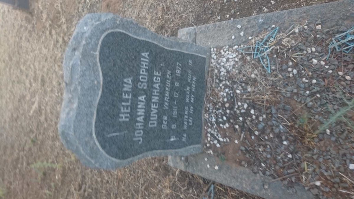 DUVENHAGE Helena Johanna Sophia nee VERMEULEN 1911-1977