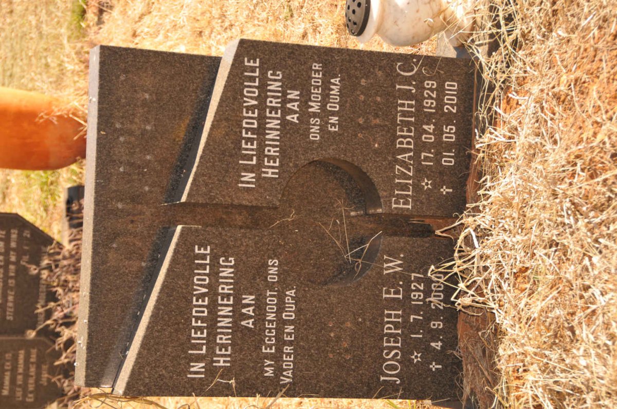DUPPER Joseph E.W. 1927-2000 &amp; Elizabeth J.C. 1929-2010