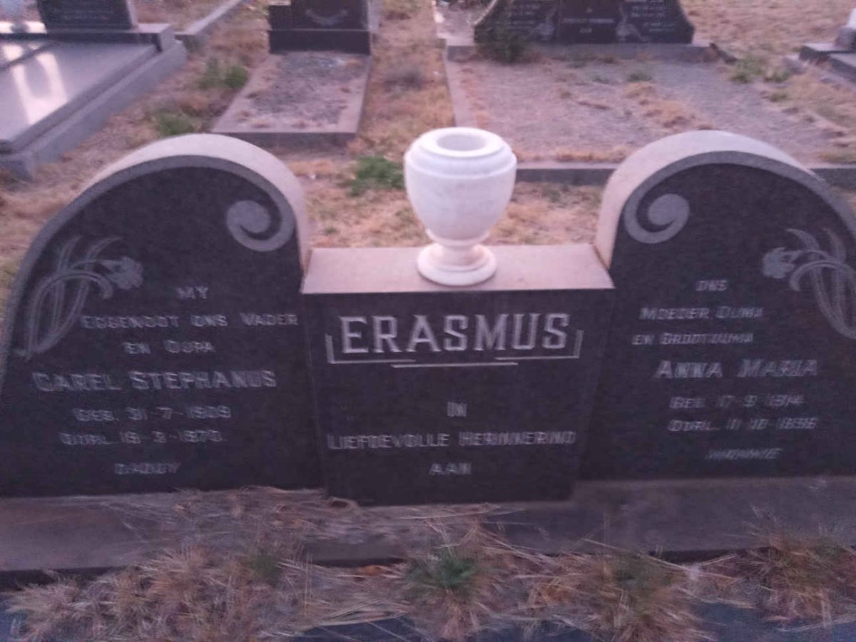 ERASMUS Carel Stephanus 1909-1970 &amp; Anna Maria 1914-19??
