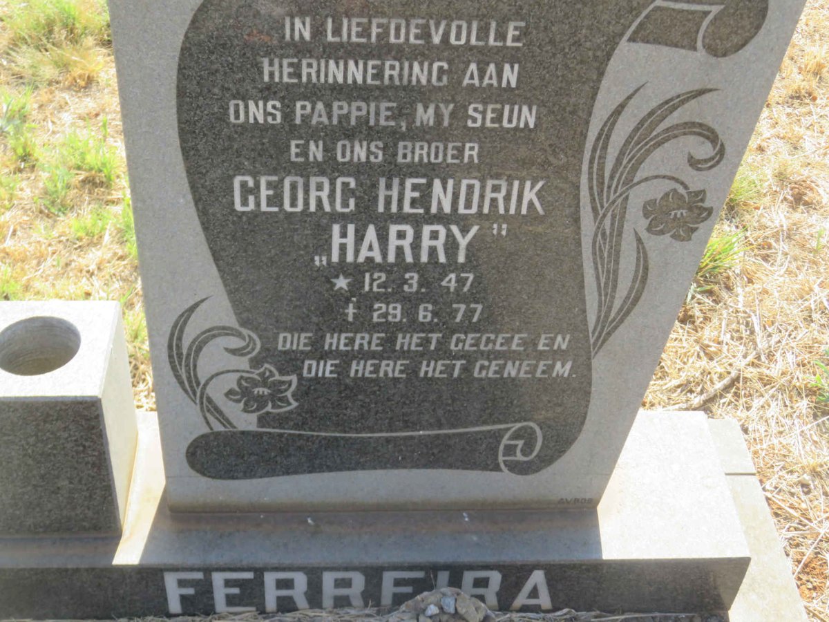 FERREIRA Georg Hendrik 1947-1977