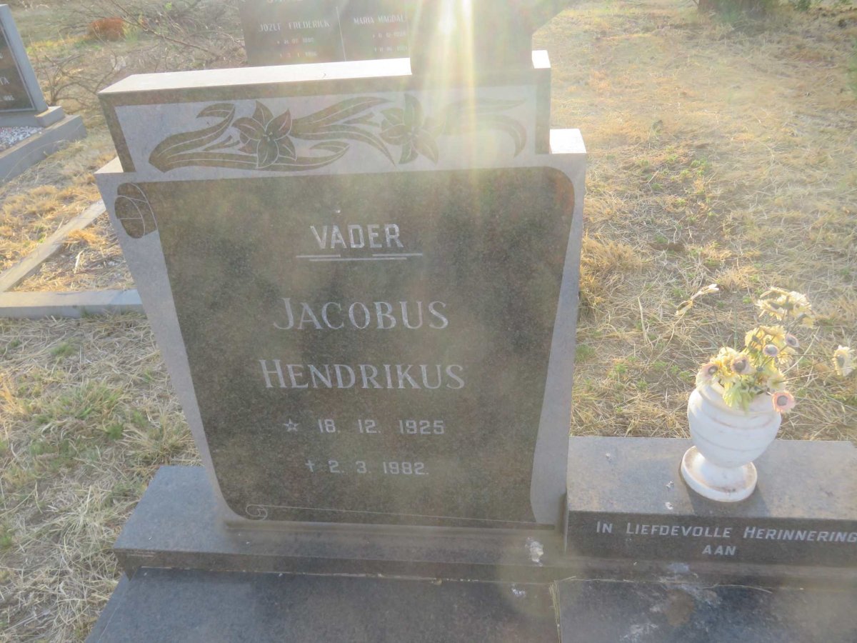 FOURIE Jacobus Hendrikus 1925-1982