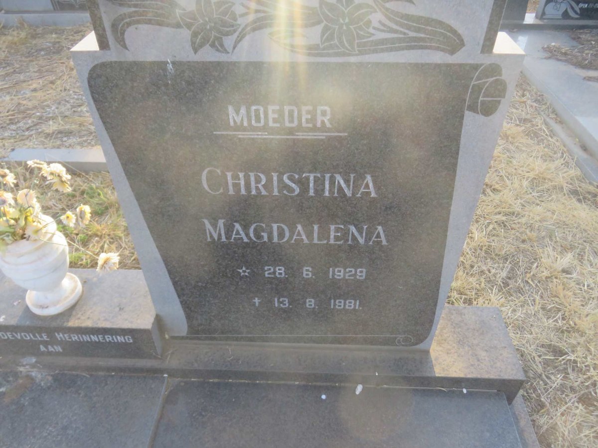 FOURIE Christina Magdalena 1929-1981