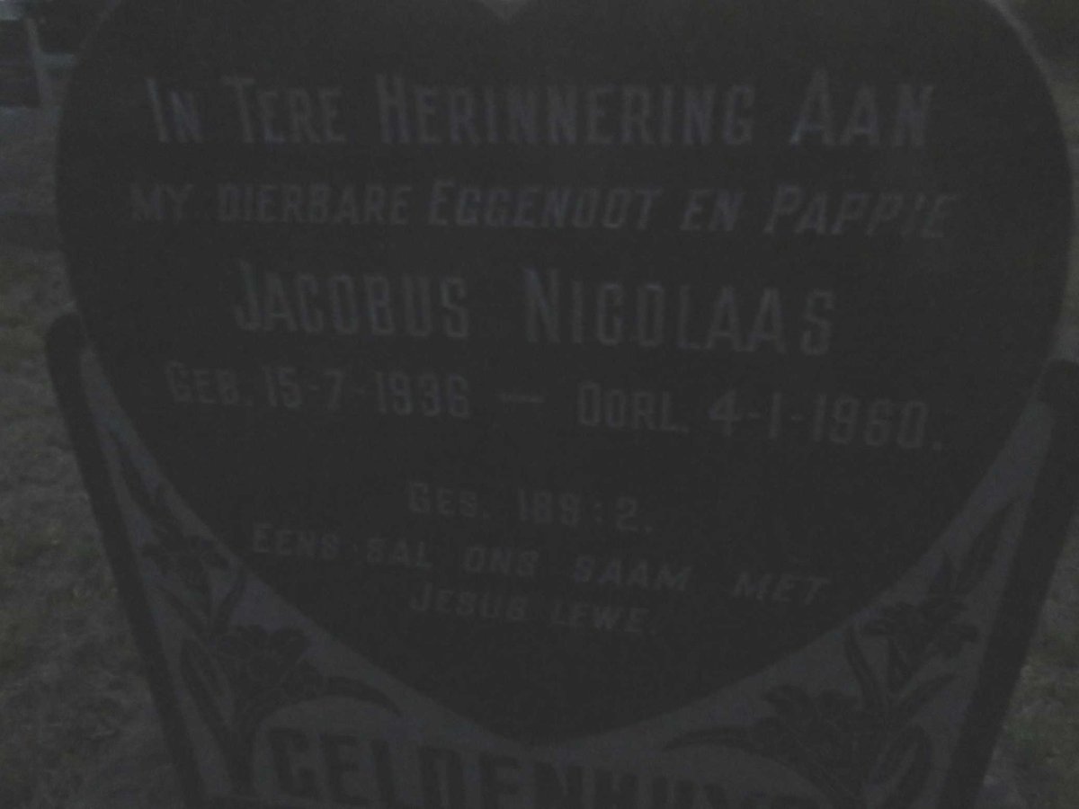 GELDENHUYS Jacobus Nicolaas 1938-1960