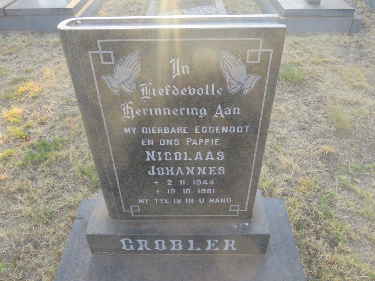 GROBLER Nicolaas Johannes 1944-1981