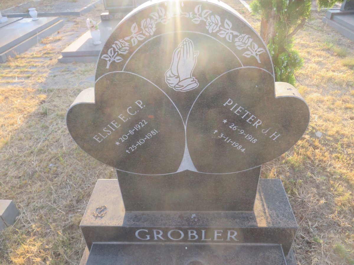 GROBLER Pieter J.H. 1918-1984 &amp; Elsie E.C.P 1922-1981