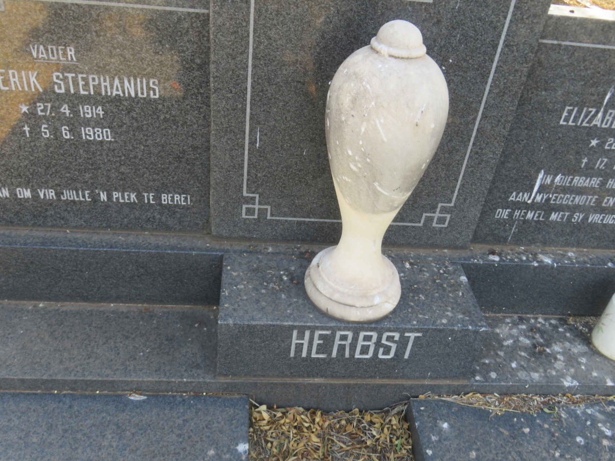 HERBST Frederik Stephanus 1914-1980 &amp; Elizabeth 1913-1977