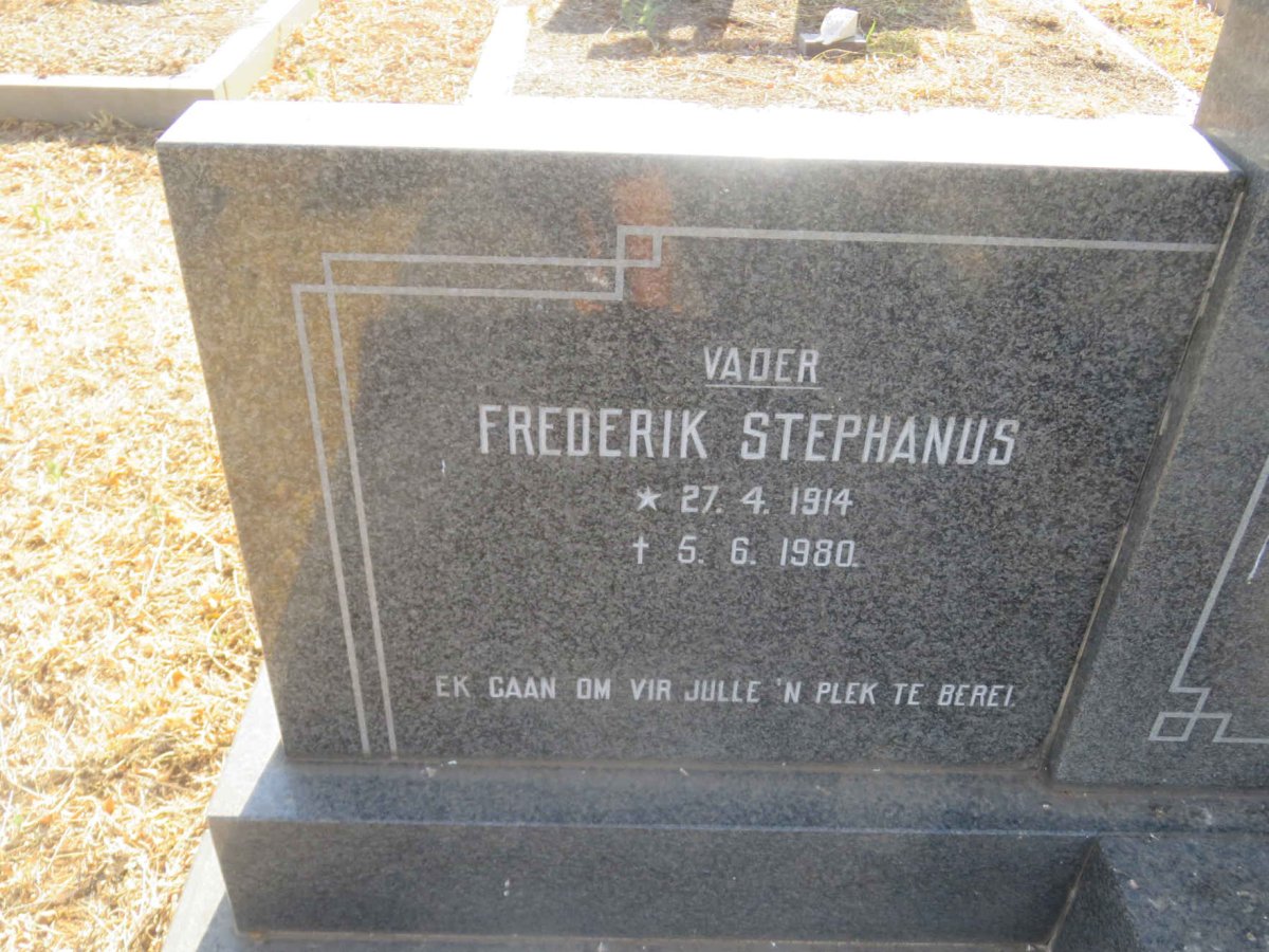 HERBST Frederik Stephanus 1914-1980 &amp; Elizabeth 1913-1977
