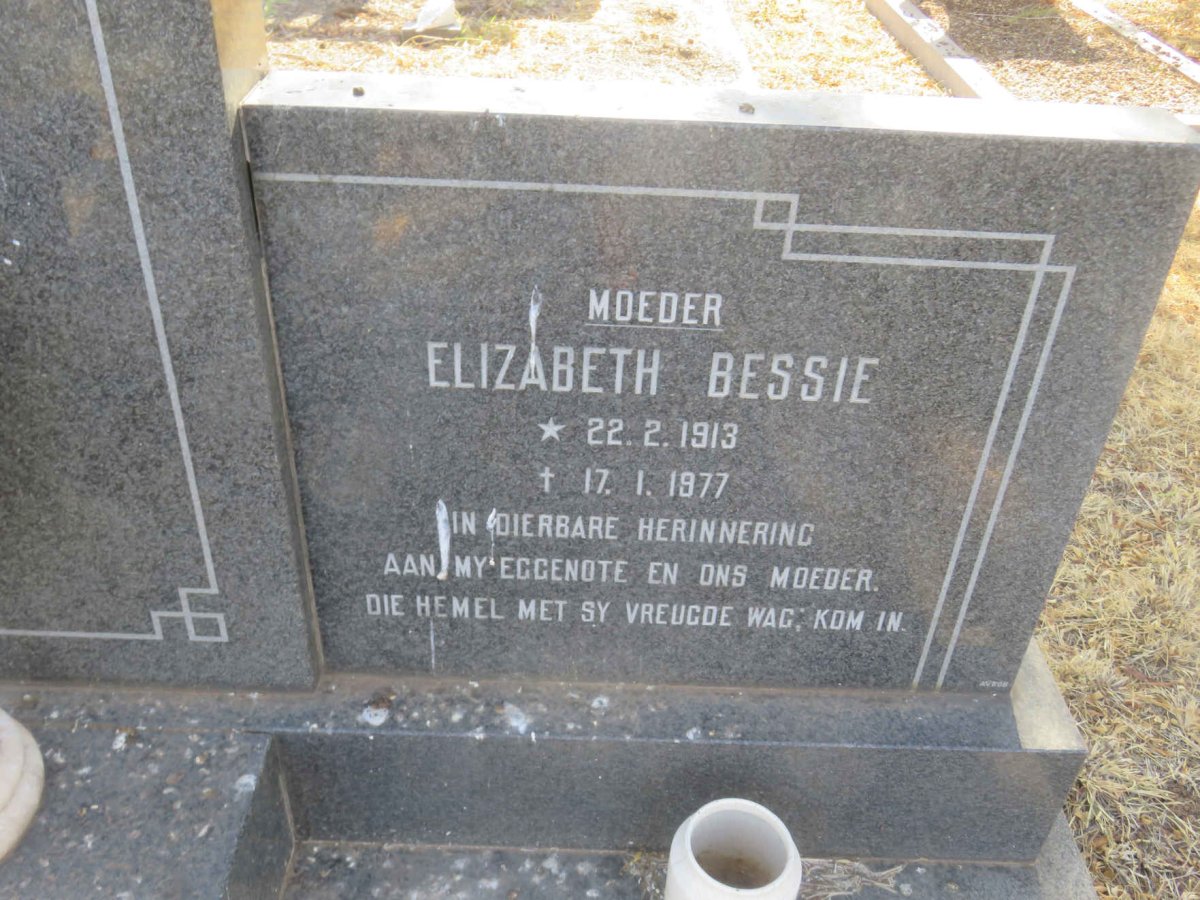 HERBST Frederik Stephanus 1914-1980 &amp; Elizabeth 1913-1977