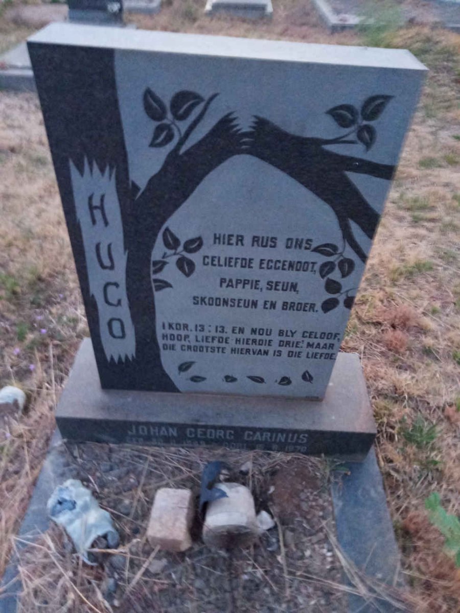 HUGO Johan George Carinus 19??9-1970