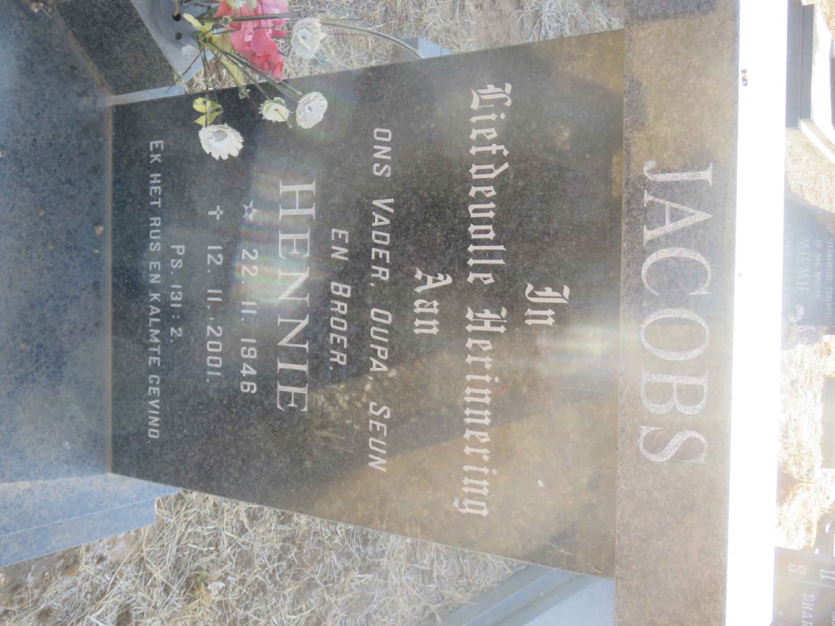 JACOBS Hennie 1946-2001