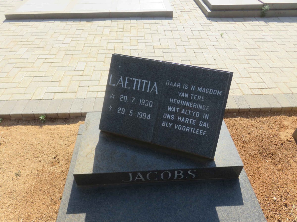 JACOBS Laetitia 1930-1994