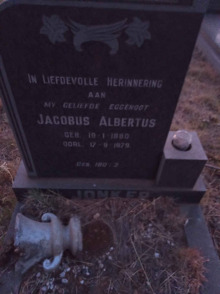 JONKER Jacobus Albertus 1880-1979