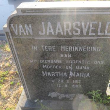 JAARSVELD Martha Maria, van 1917-1983