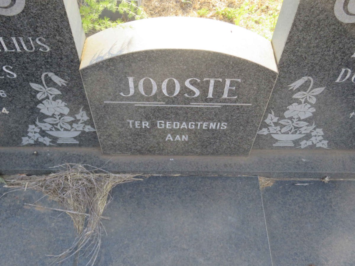 JOOSTE Cornelius Johannes 1906-1984 &amp; Dinah Dorothea 1911-1984