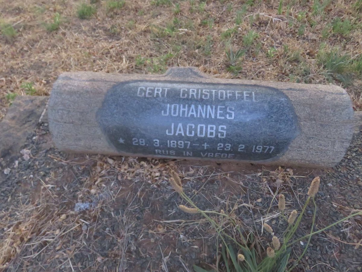 JACOBS Gert Cristoffel Johannes 1897-1977 &amp; Judith Johanna LOMBAARD 1902-1959