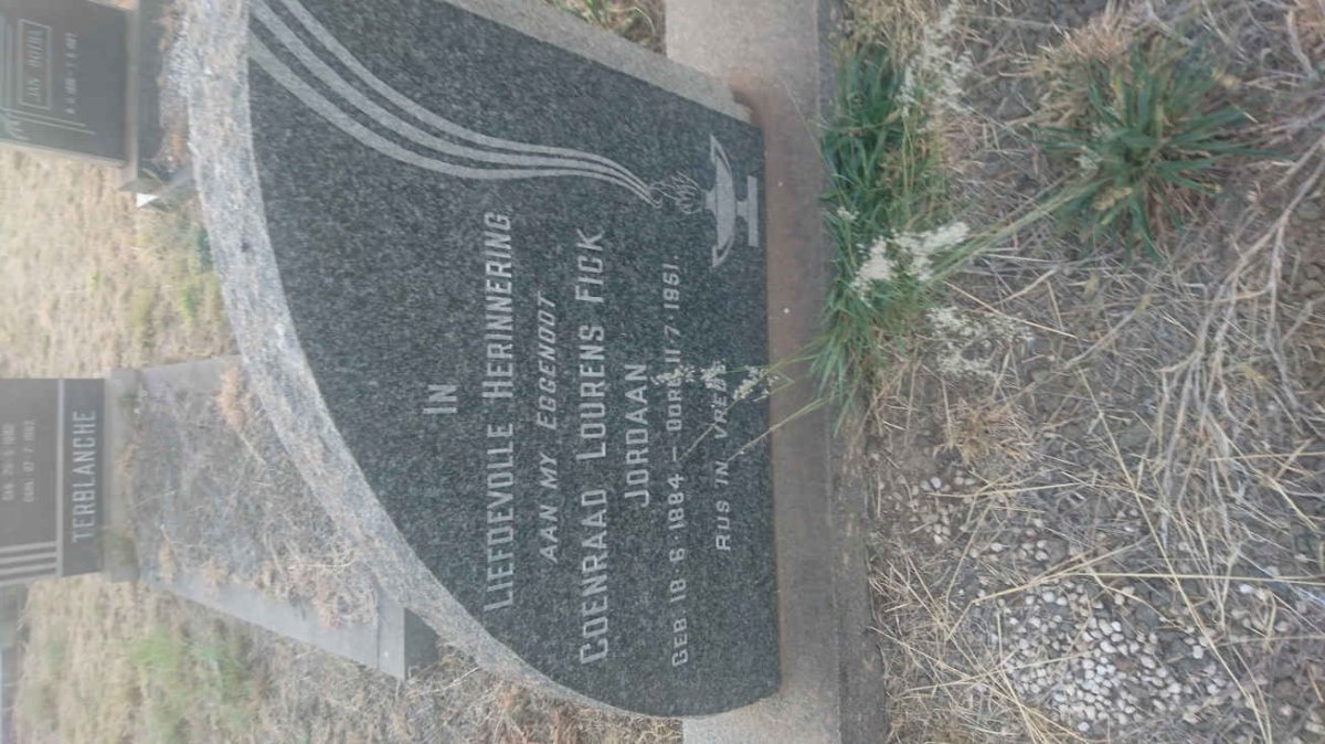 JORDAAN Coenraad Lourens Fick 1884-1951 &amp; Cornelia Magrietha 1888-1967