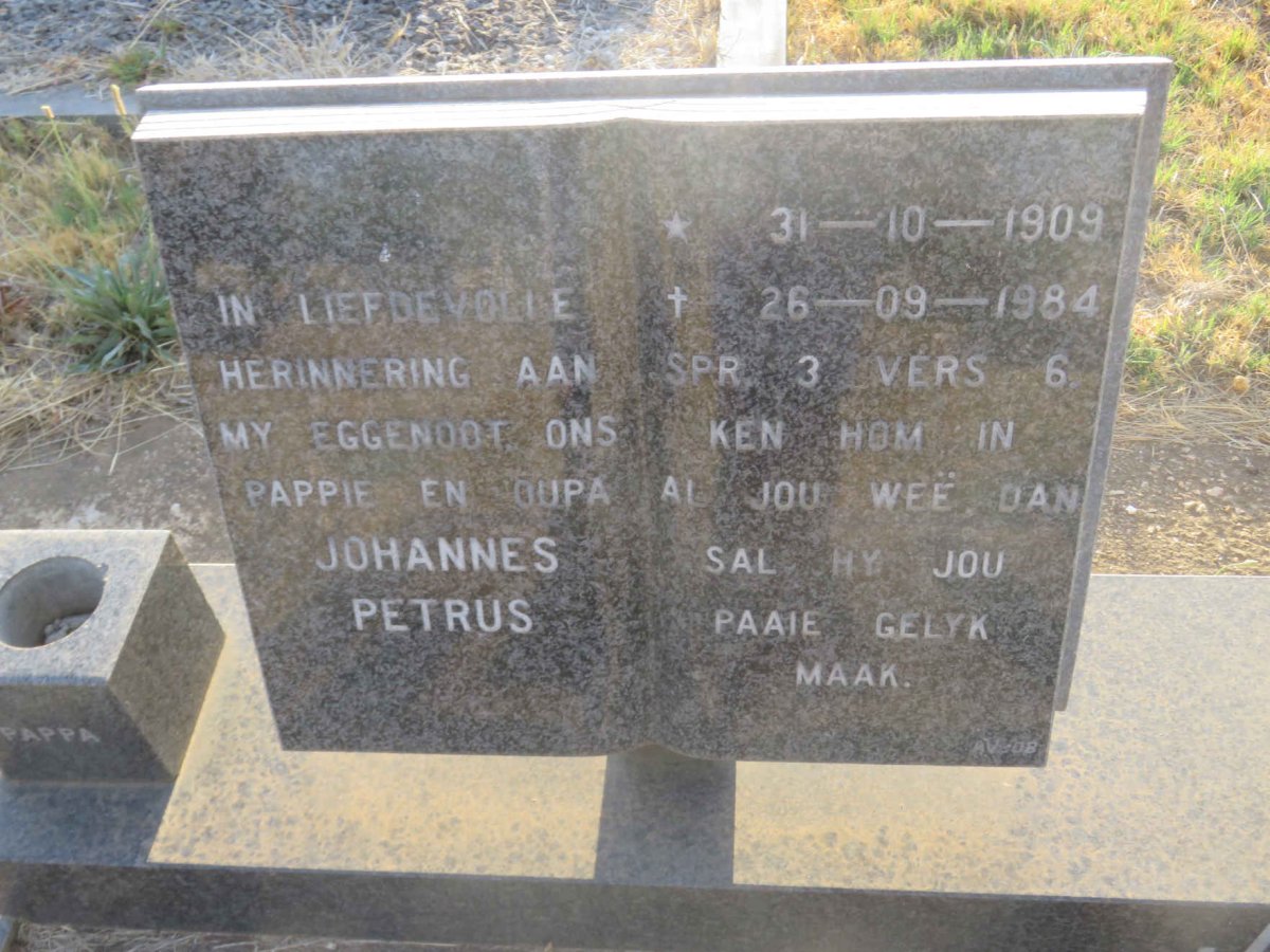 JONKER Johannes Petrus 1909-1984