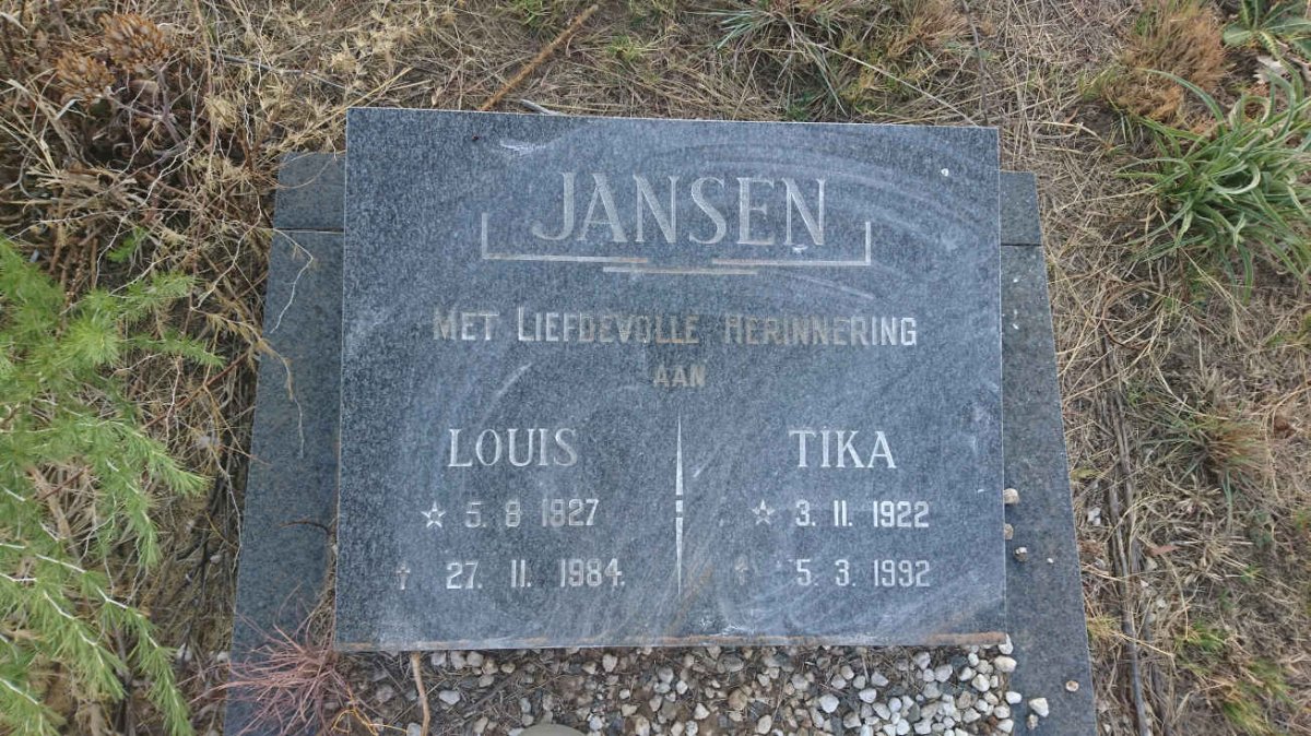 JANSEN Louis 1927-1984 &amp; Tika 1922-1992