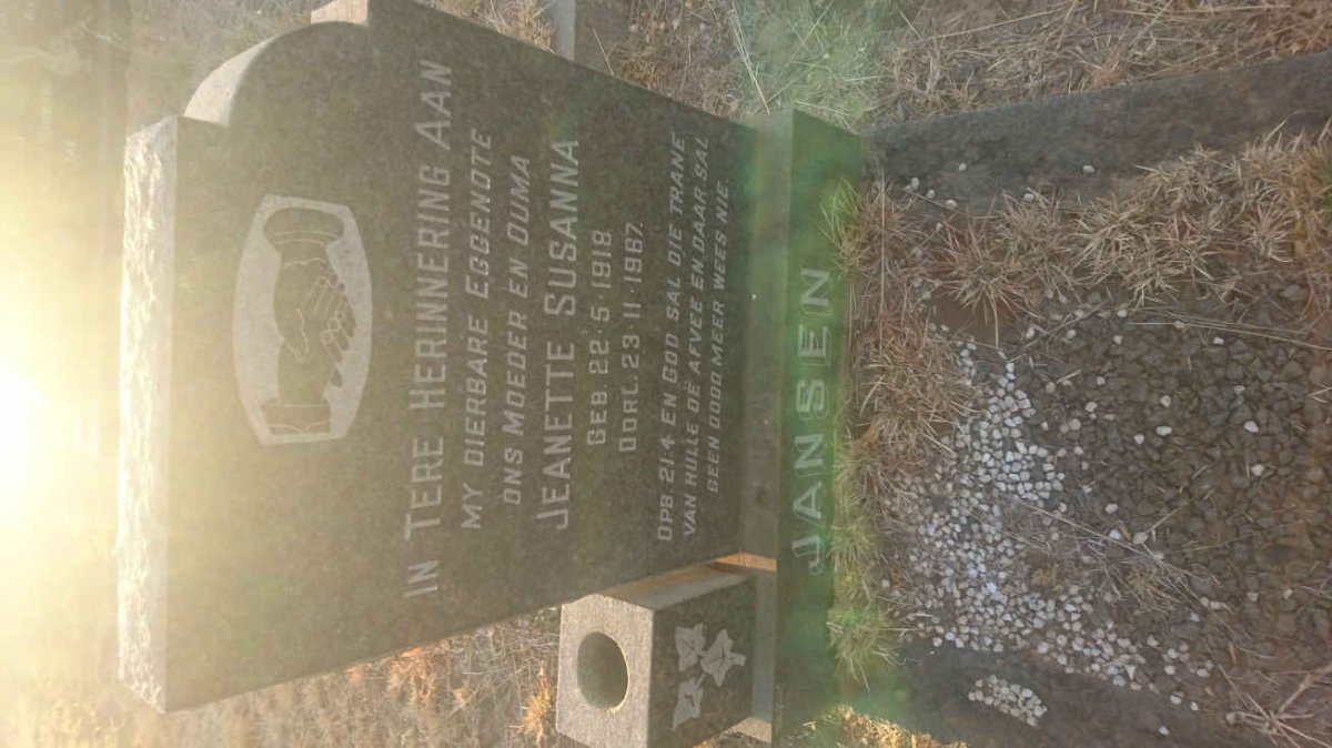 JANSEN Jeanette Susanna 1918-1967