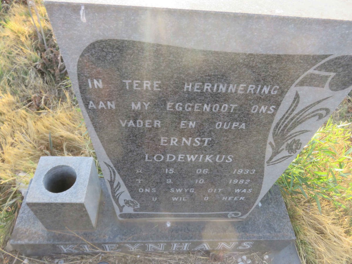 KLEYNHANS Ernst Lodewikus 1933-1982