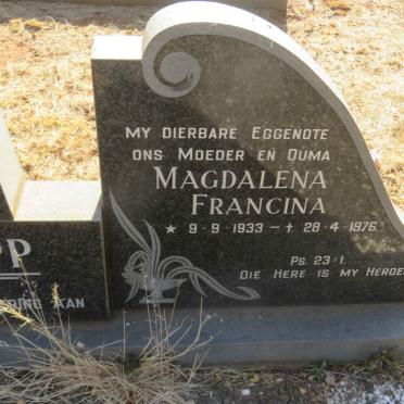 KAPP Johannes Marthinus 1925-1990 &amp; Magdalena Francina 1933-1976