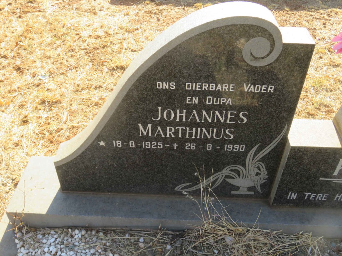 KAPP Johannes Marthinus 1925-1990 &amp; Magdalena Francina 1933-1976