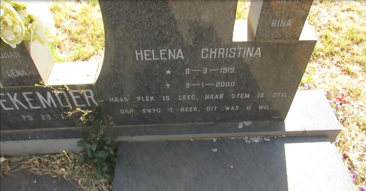 KOEKEMOER Michael Jan Marthinus 1922-1978 &amp; Helena Christina 1919-2000