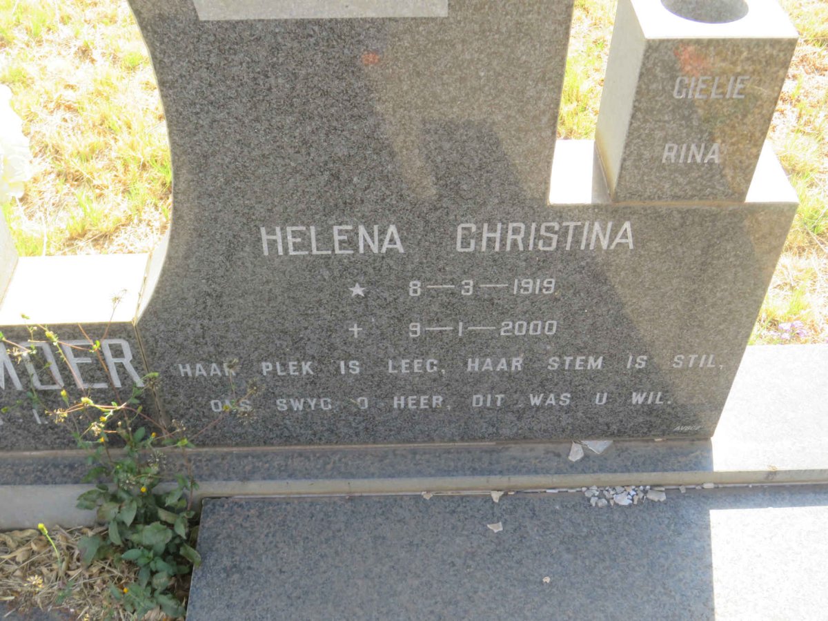 KOEKEMOER Michael Jan Marthinus 1922-1978 &amp; Helena Christina 1919-2000