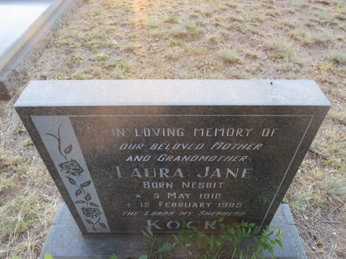 KOCK Laura Jane nee NESBIT 1910-1985