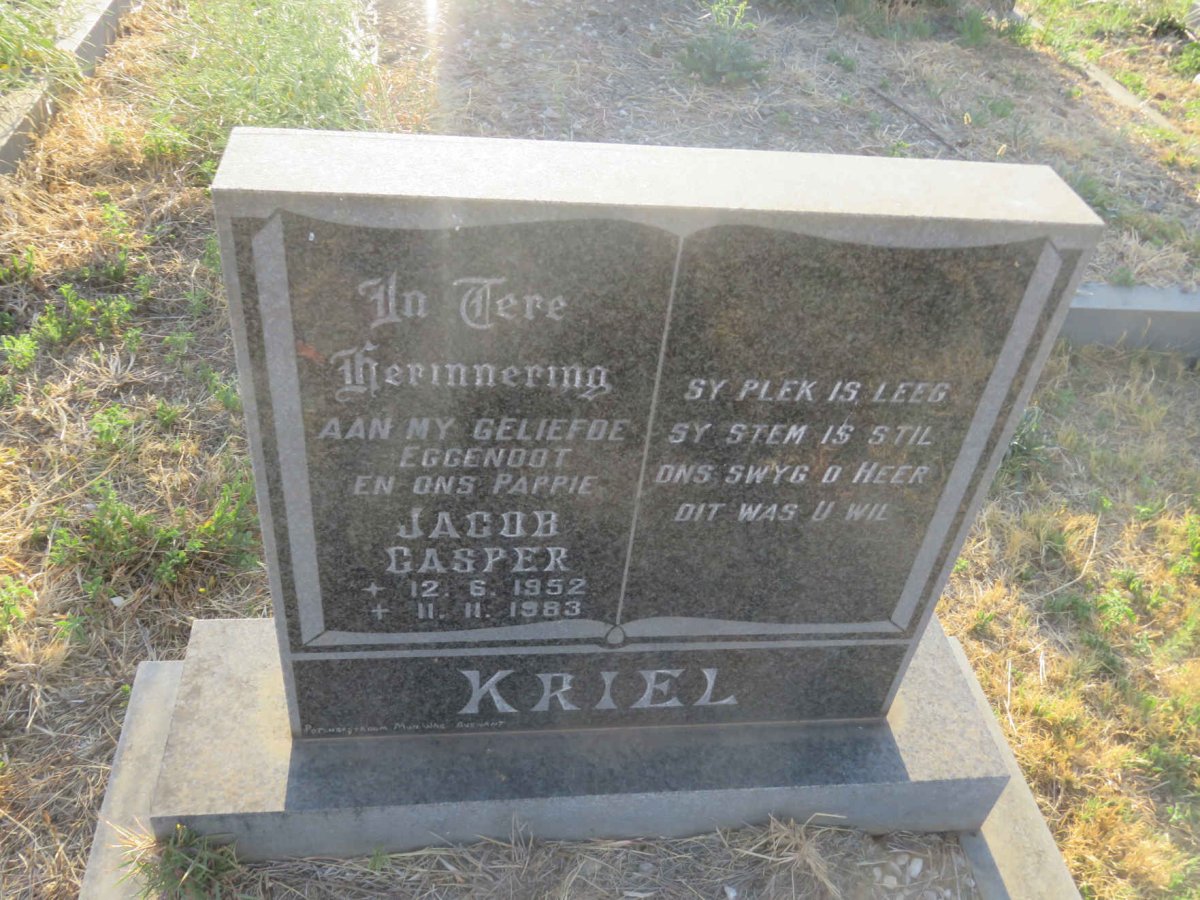 KRIEL Jacob Casper 1952-1983