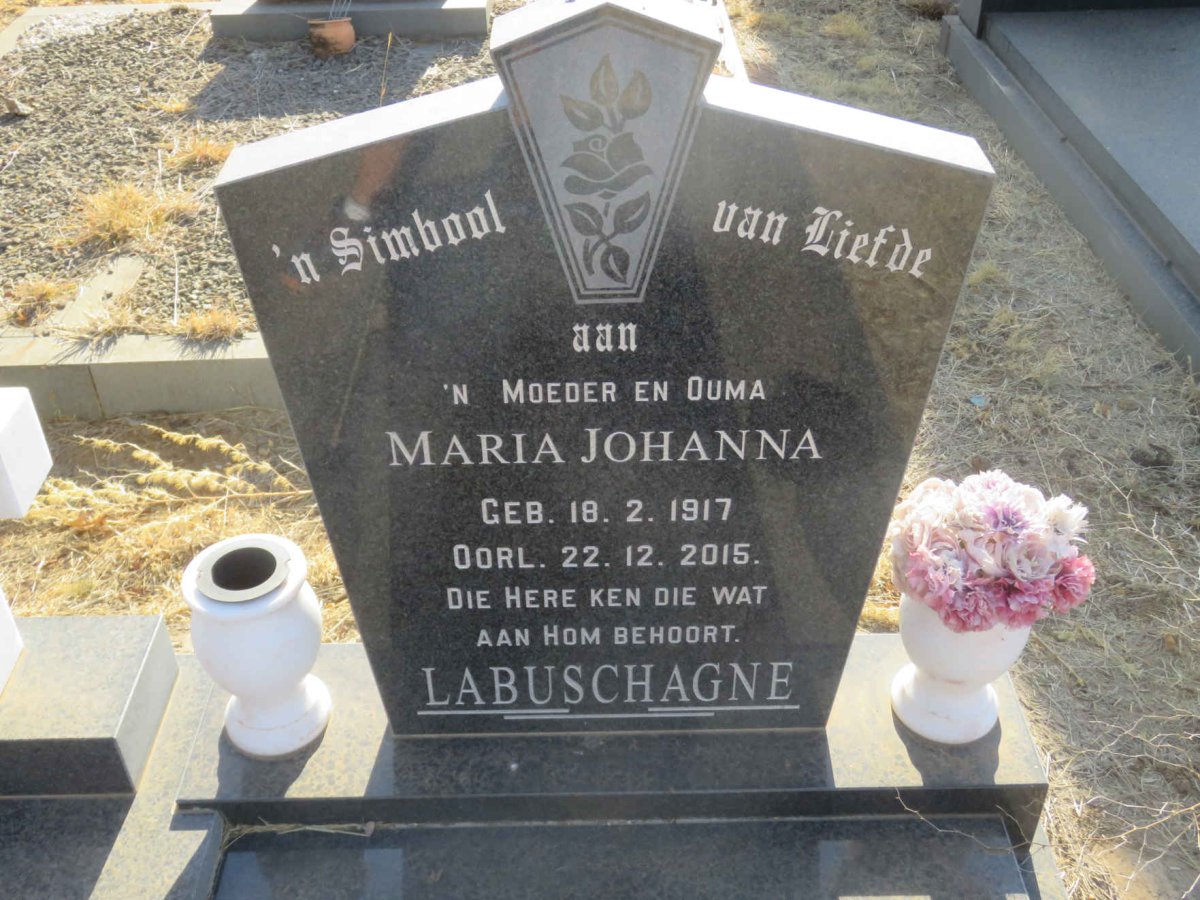 LABUSCHAGNE Louwrens Abraham 1912-1999 &amp; Maria Johanna 1917-2015