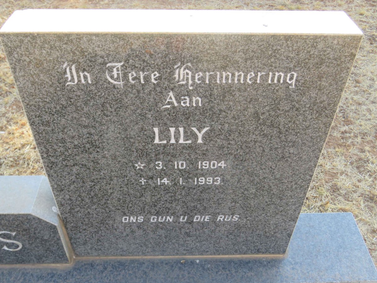 LOOTS Willem 1913-1976 &amp; Lily 1904-1993